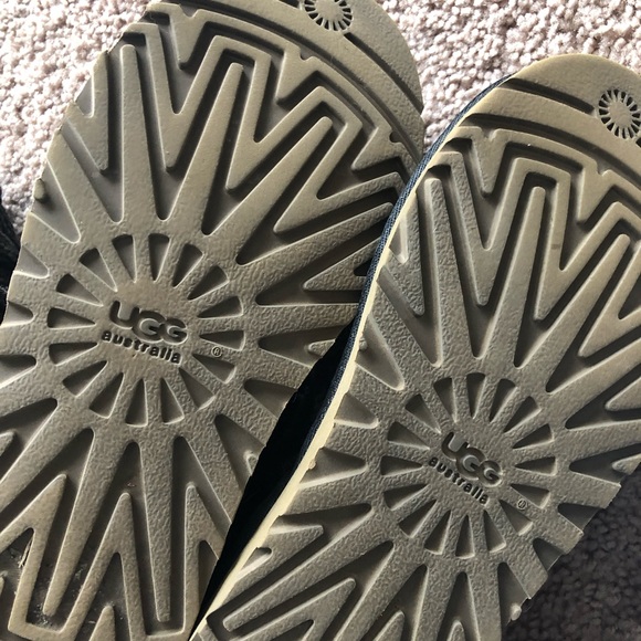 UGG Knit Boots Patchwork Tall Black Bleached Full Zip Sock Boot 1001020 Women 5 - Picture 3 of 13